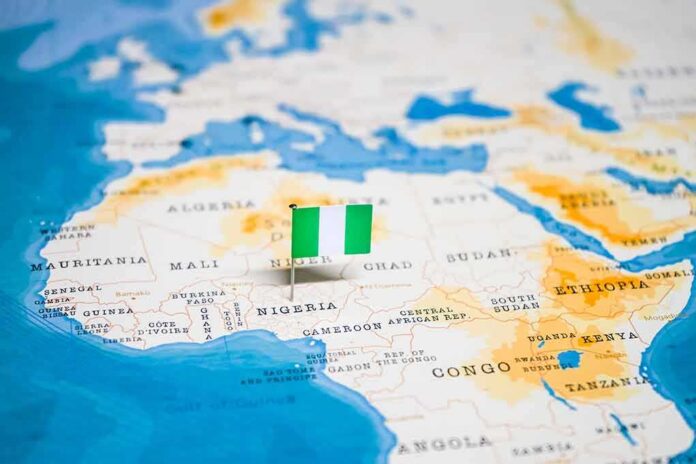 1326882539 featured image Flag of Nigeria on Africa map Nigeria highlighted