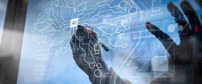 1218220324 Hand drawing artificial intelligence digital circuit board