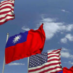 Trump’s $1B Taiwan Aid Demand Sparks Fury American and Taiwanese flags waving in the sky