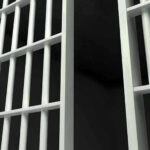 Close up of prison cell bars