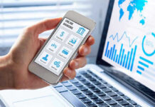 Person using smartphone for online banking