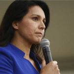 Gabbard’s SHOCK MOVE: 37 Intel Chiefs Stripped Woman in blue blazer holding a microphone.