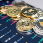 Bitcoin ETFs: Wall Street’s New Gold Rush Begins Cryptocurrency coins on a trading screen background