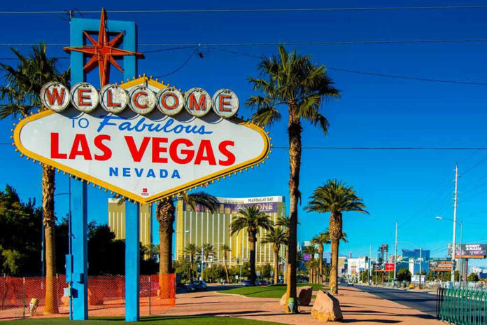 372974377 Welcome to Fabulous Las Vegas sign, daytime.