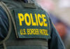 UNVETTED PEDOPHILE Cmmits ATROCIOUS Crime After Crossing Border Police U.S. Border Patrol uniform close-up.