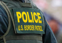 UNVETTED PEDOPHILE Cmmits ATROCIOUS Crime After Crossing Border Police U.S. Border Patrol uniform close-up.
