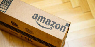 Caught on Camera: Amazon Driver’s SNATCHING Pets! Amazon package on wooden floor.