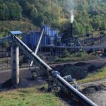 90 Workers Killed – COAL MINE TRAGEDY! Industrial coal processing facility with conveyor belts and smoke stack