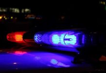 Heroic Dad KILLS Carjacker – Wife and Kids Trapped Inside Close-up of police lights flashing in blue and red at night