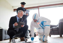 Mother KILLS 6-Day-Old Baby and Husband! Forensic team examining evidence at a crime scene indoors.