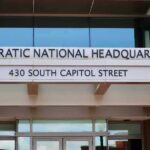 BROKE Dems Put DNC Headquarters Up as COLLATERAL Entrance to Democratic National Headquarters building