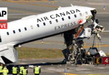 LIVE: Wreckage at LaGuardia Airport after deadly collision on runway