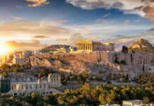 U.S Tourists Ambushed at Dawn in Stabbing Attack Acropolis of Athens at sunset.