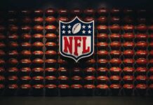Mariachi Band’s National Anthem at NFL Game Ignites Racism Debate NFL shield logo over wall of footballs