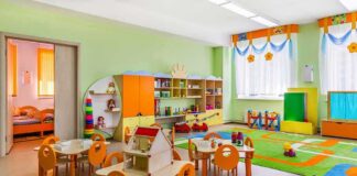 Newsom Makes Muslim Holidays OFFICIAL! Preschool classroom with colorful furniture and toys