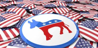 Dem Senators Turn on Each Other Again – Internal Rift Explodes Democratic donkey symbol on a campaign button