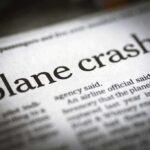 Newspaper headline about a plane crash